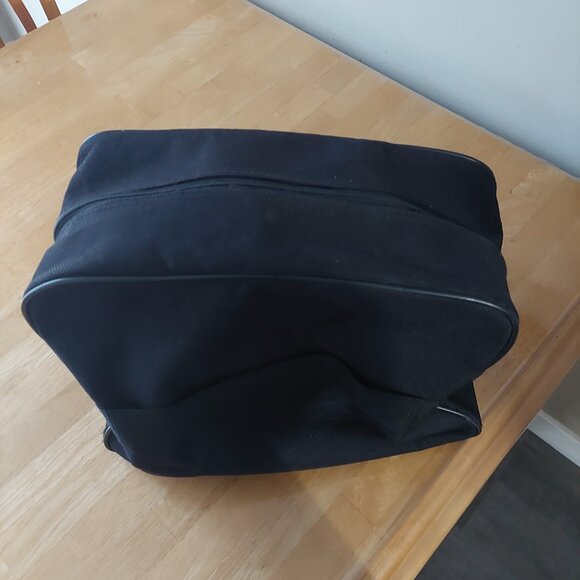 Vintage Bon Voyage Paris Carry On Trave Bag- Black with Brown Trim - Picture 7 of 10